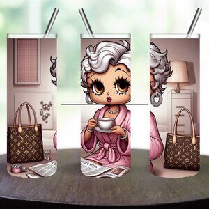 COPY - Stainless Steel Silver Hair Betty Boop 20oz Skinny Tumbler